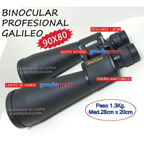 Imagen 6 de 6 de Binocular Galileo 90x80 Optica Hd Largavista Nro 1 Garantía