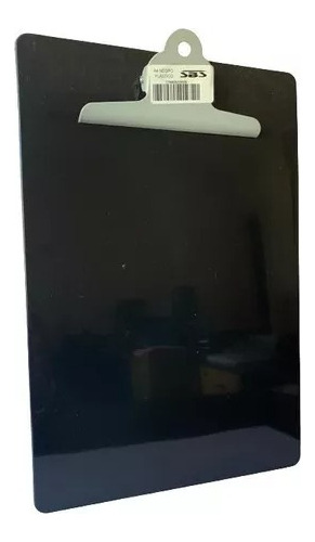 Portablock Plástico Super Bs Color Negro Con Clip Oficio