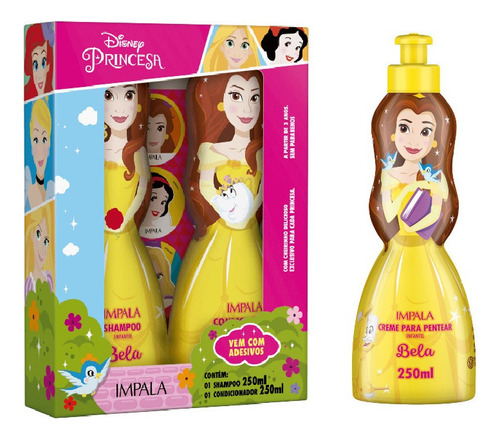  Shampoo/condic/creme Princesa Bela Impala 250ml 03 A 12 Anos