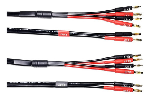 Imagen 4 de 4 de Cable Para Parlantes Banana Bicableado 90cm - Hifi Excelente