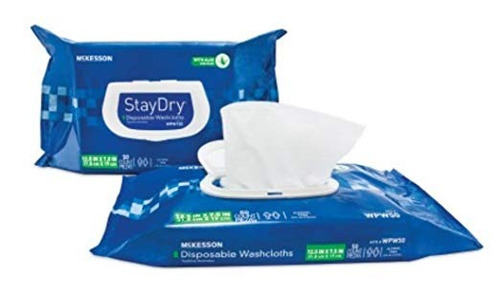 Mckesson Staydry® Estropajos Desechables Con Aloe, 8 X 12 Pu
