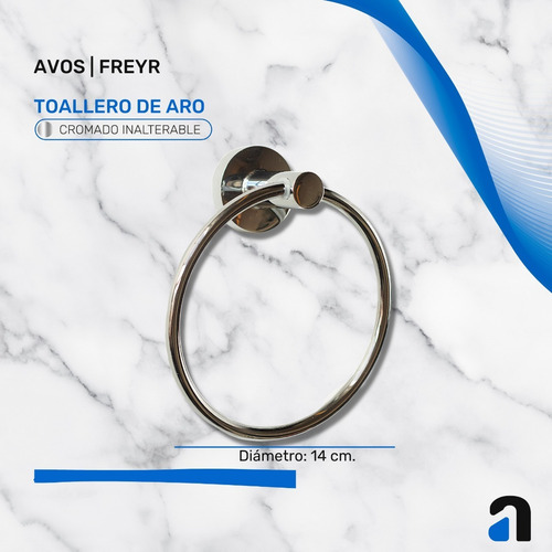 Imagen 7 de 10 de Kit Accesorios Para Baños 6 Piezas Cromo Vidrio Freyr Avos