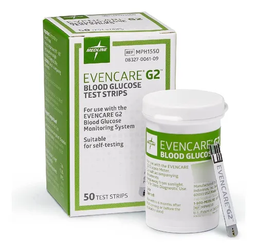 Medline Evencare G2 Tiras De Prueba De Glucosa En Sangre