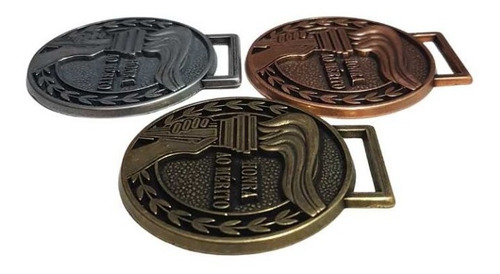 Imagem 2 de 6 de Medalhas Honra Ao Mérito 5.5cm +grossa +qualidade 3 Peças