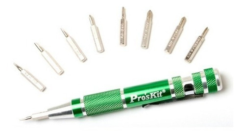 Set Destornillador Proskit Sd-9814 Bolsillo 9 Piezas Metal