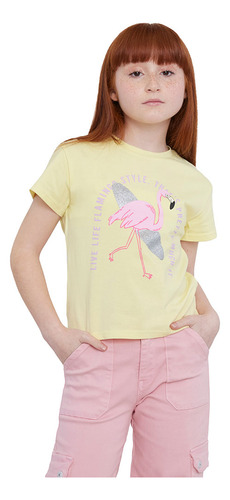 Polera Niña Kids Fun Regular Amarillo Corona