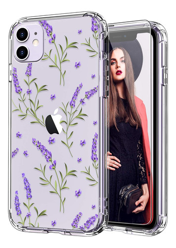 Funda Icedio Para iPhone 11- Púrpura Lavanda Floral