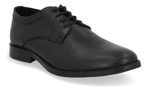 534-15 Zapato Casual Derby Negro Hombre Caballero Piel