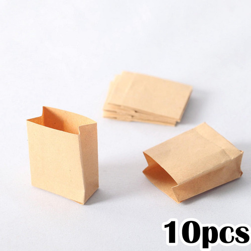 10 Bolsas De Papel Para Pan Y Comida, Bolsa De Papel Kraft