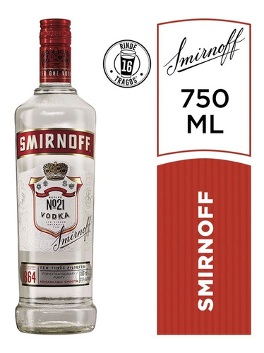 Vodka Smirnoff 700ml ((full)). Quirino Bebidas 