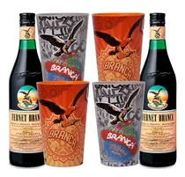 Comprar 2 Fernet Branca 750ml + 4 Vasos Branca Art Vol. 2 De Regalo