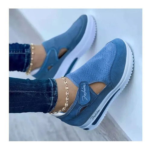 Zapatos De Mujer Con Plataforma Casual Cómodos Y Transpirabl