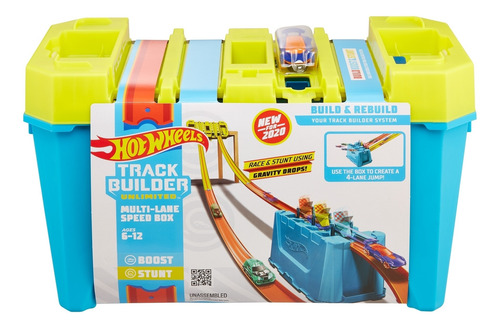 Imagen 3 de 9 de Hot Wheels Track Builder Caja Con Lanzador Pista De Juguete