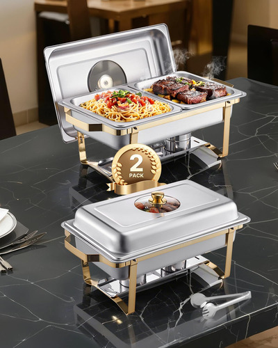 Juego De Platos Para Buffet Hafing Dish Vevor, 4 Litros, 2 U