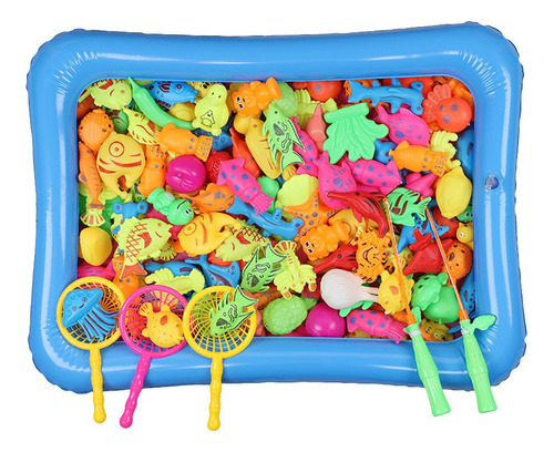 Gift 46pcs Throw Water And Magnetic Fishing Game Toy