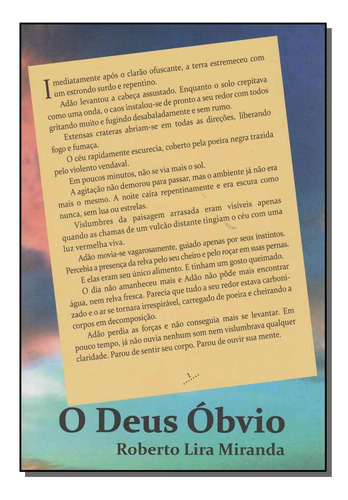 Libro Deus Obvio O De Miranda Roberto Lira Book Midia Edito