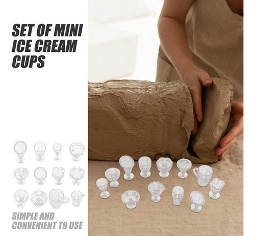 Juego De 4 Vasos En Miniatura, Minivasos De Helado