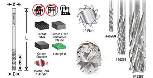 Amana Tool - 46268 Fresa Carburo Sólido Cnc Corte Espiral