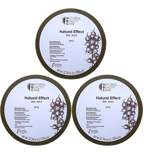 3 Piezas Natural Effect Gel Wax 350 Grs Nbc Cera Gel Natural