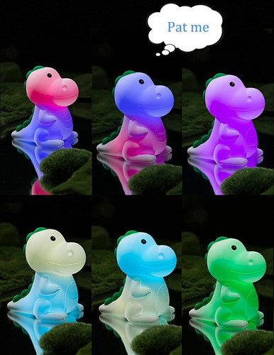 Luz De Noche De Dinosaurio De Silicona, Luz Nocturna .