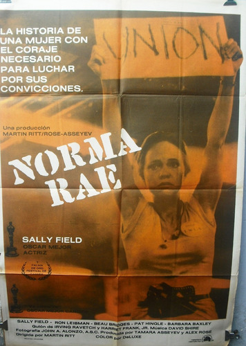 Afiche Original De La Película Norma Rae Con Sally Field