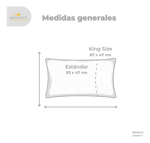 Monarca Hotel Basic 2 almohadas blancas 87x47cm