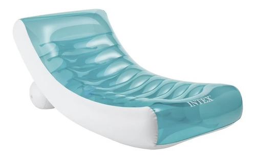 Imagen 3 de 10 de Colchoneta Sillon Inflable Intex Rockin Lounge C/ Porta Vaso