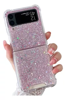 Funda Glitter Esq Antishock Para Samsung Galaxy Z Flip 3 4 5