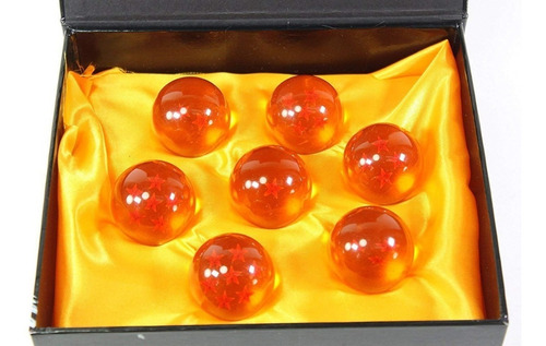 Kit Com 7 Esferas Do Dragão Dragon Ball Z + Lindo Box 3,5cm