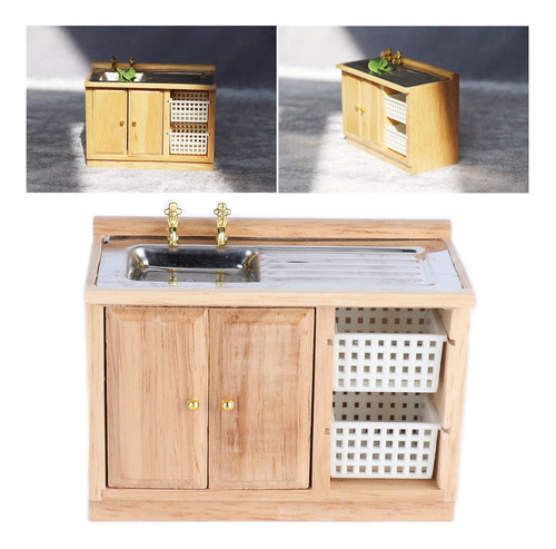 Fregadero De Cocina Realista En Miniatura 1:12 Mini