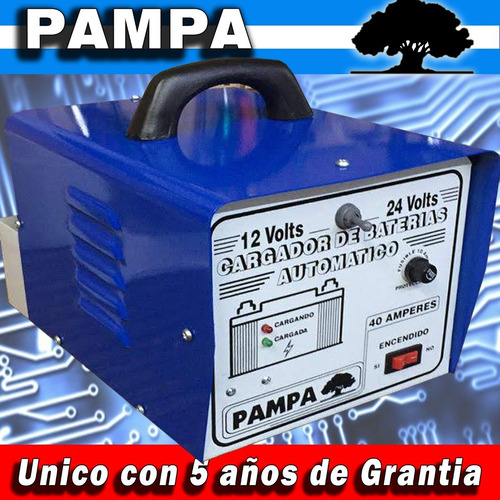 Imagen 2 de 6 de Cargador Automático Auto Pampa Tensión 12v - 24v - 40 Amp Garantía 5 Años