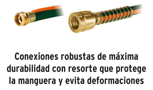 2 Pzas Manguera De Jardin 5/8 PuLG Reforzada 3 Capas 25 Mt C