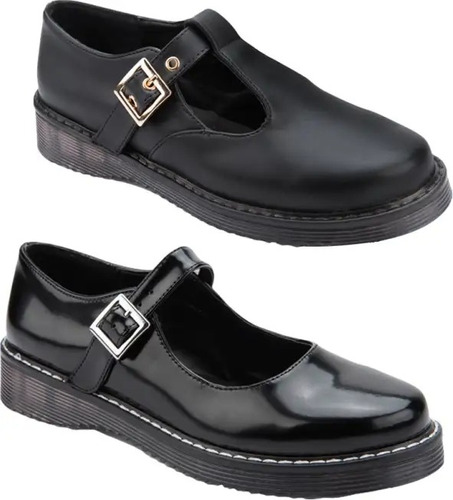 Zapatos Escolares Niña Dama Teens Kit De 2 Pares Negros
