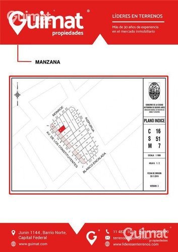 Imagen 10 de 11 de Terreno - Villa Urquiza - Lideres En Terrenos - Guimat Propiedades