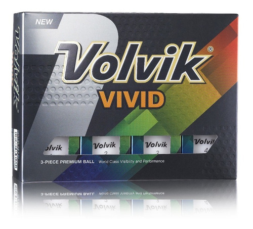 Imagen 3 de 3 de Pelotas Golf Volvik Vivid White 12 Pz.