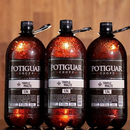 Kit 3 Chopp Potiguar 1,5 Litros Triplo Malte