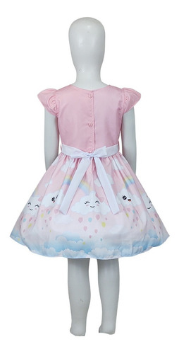 Imagem 4 de 5 de Vestido De Festa Infantil Tema Chuva Amor Nuvem Katitus