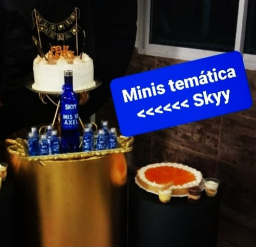 Combo 50 Souvenirs Temática Skyy + 10 Centros De Mesa