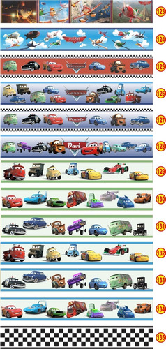 04 Faixas Border Adesivo Parede Hot Wheels Carros Tunados