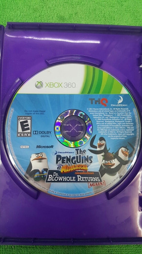 The Penguins Of Madagascar Dr Blowhole Returns Xbox 360 Fisi (Usado)