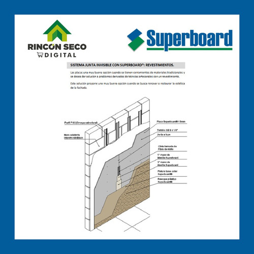 Placa Cementicia Exterior Superboard 8 Mm 1,20 X 2,40