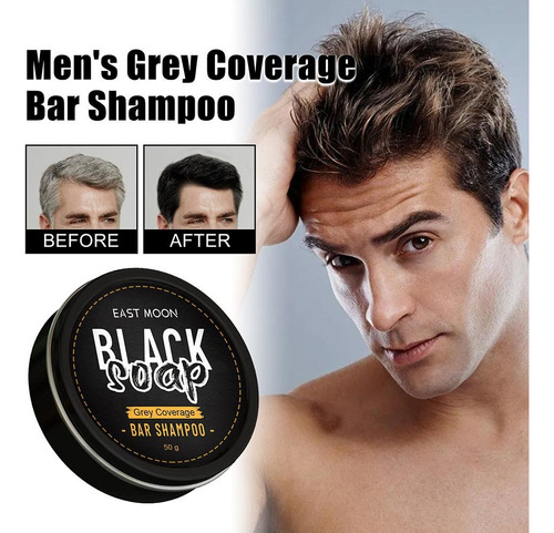 Barra Shampoo P/ Cabelo Barba Grisalho Trata E Devolve A Cor