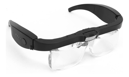 Lupa Para Gafas Montada En La Cabeza Con 5 Lentes Y 3 Led