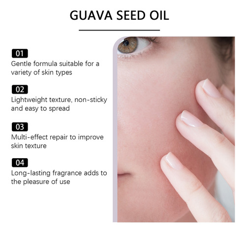 Aceite De Semilla De Guayaba , Suave, Hidratante.