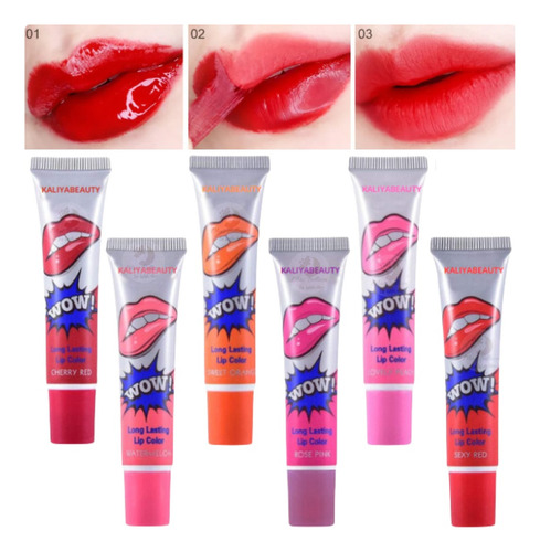 Set De 3 Labiales Tintas De Labios 24 Hrs Tonos Rojizos