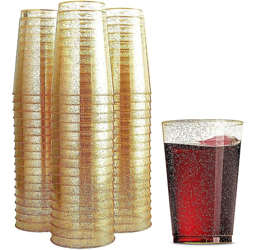 ~? Munfix 100 Glitter Vasos De Plástico 12 Oz Vasos De Plást