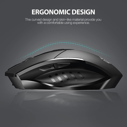 Inphic Multi-device Bluetooth Mouse Inalámbrico, Recargable,