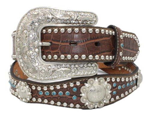 Cinto Country Feminino Importado Nocona Concho Azul