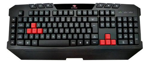 Teclado Gamer G-fire Kmg73 Usb Preto E Vermelho