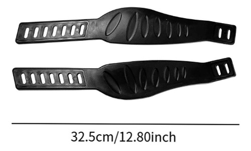 2 Piezas Ejercicio Correas De Pedal De Bicicleta Negro